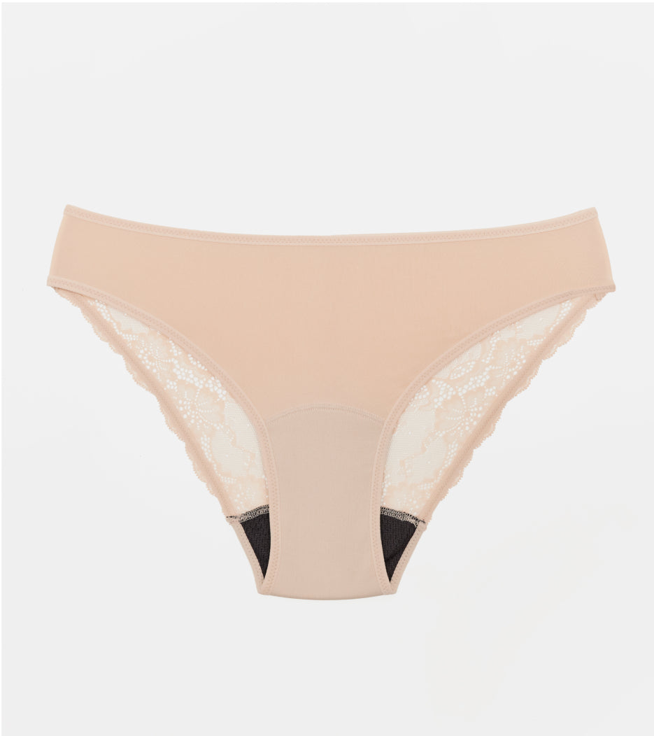 Lace Brief - Recycled Nylon - Beige