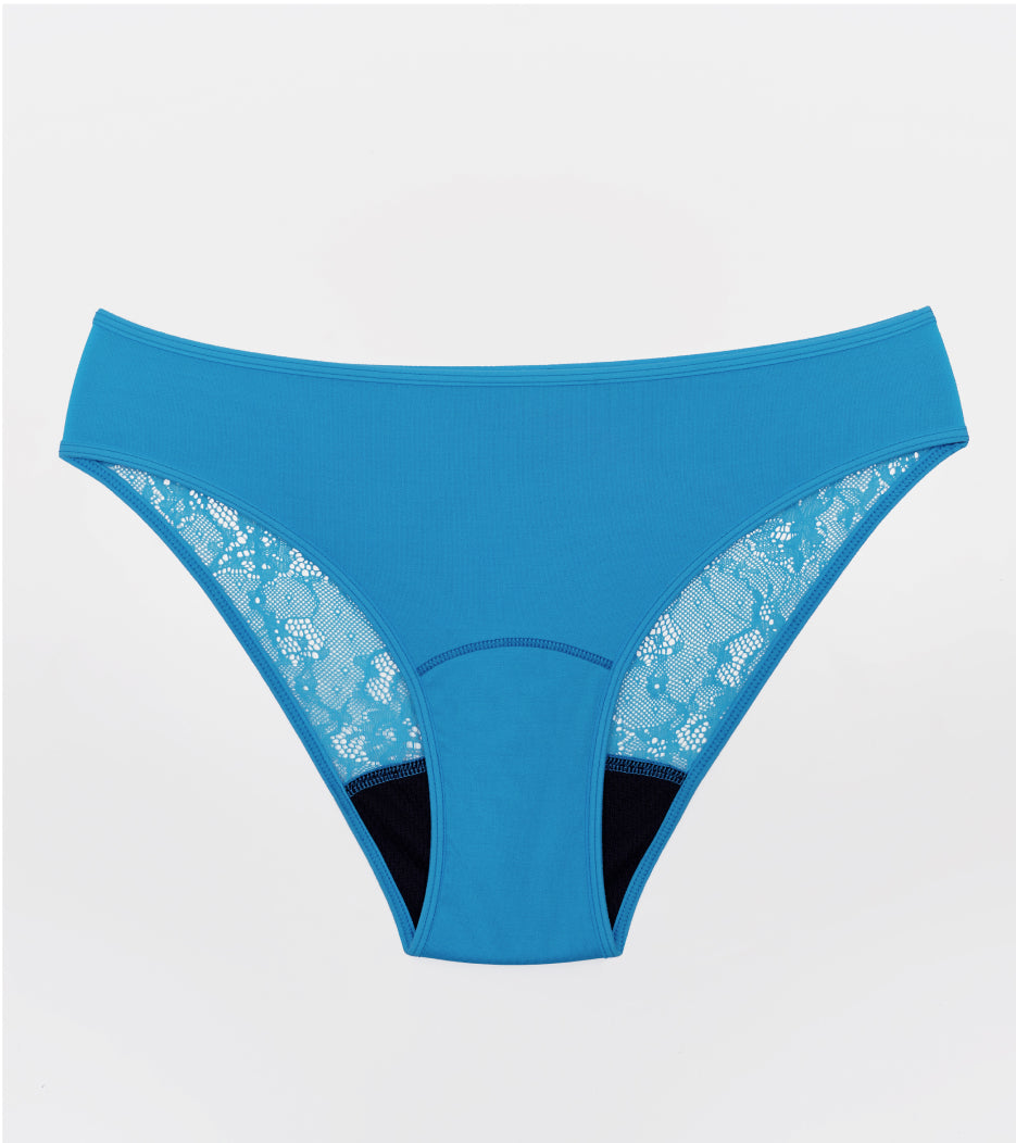 Lace Brief - Recycled Nylon - Bright Blue