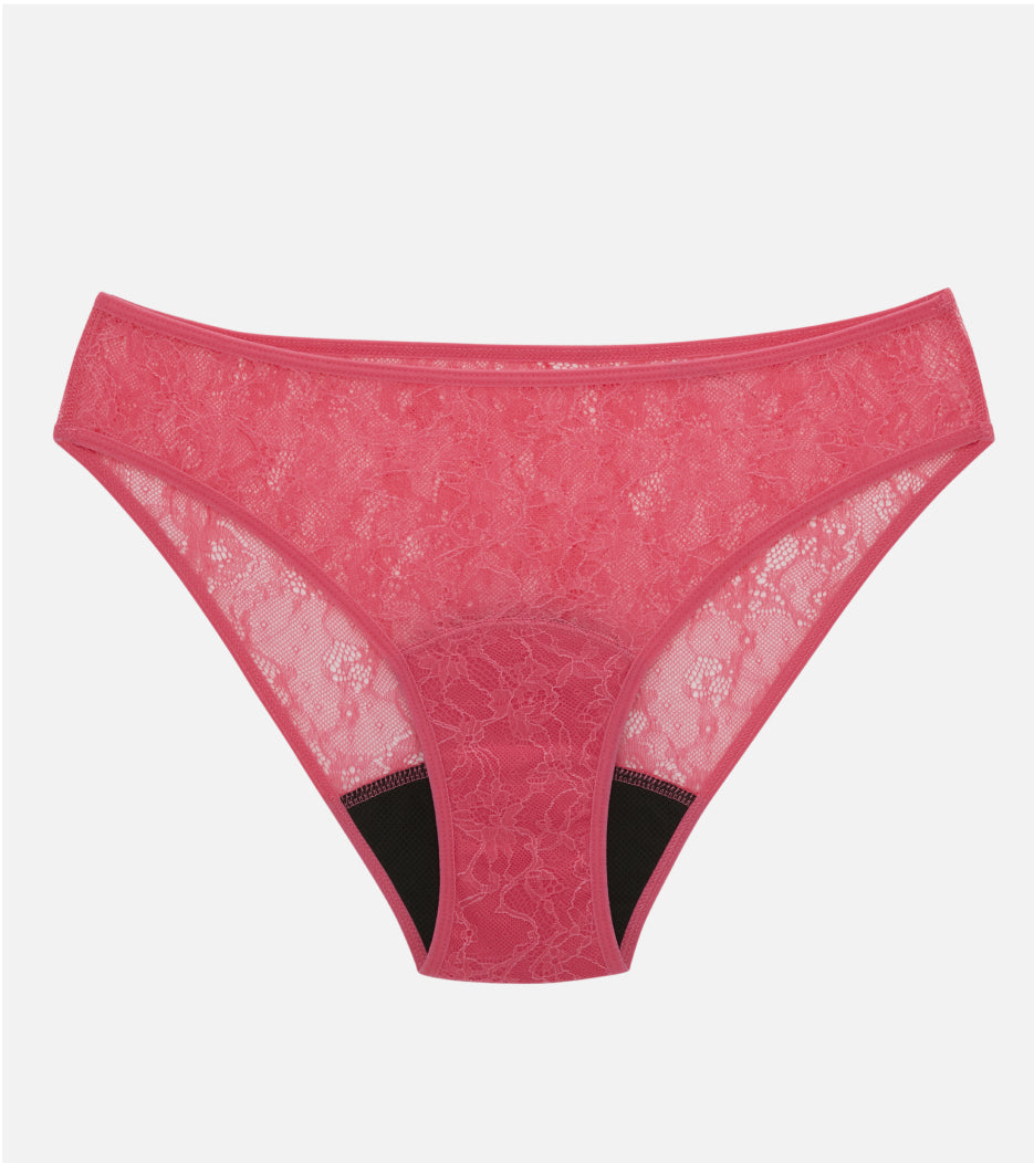 All Lace Brief - Recycled Nylon - Pink