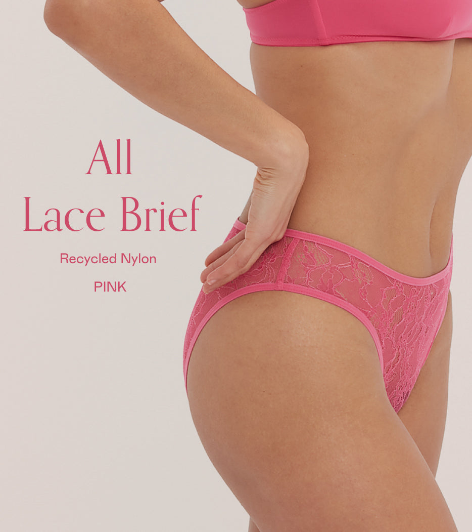 All Lace Brief Pack Black&Pink - 4 pcs