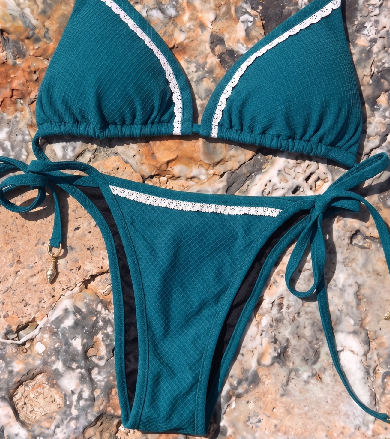 Swimwear - Waffle - Brief - Teal